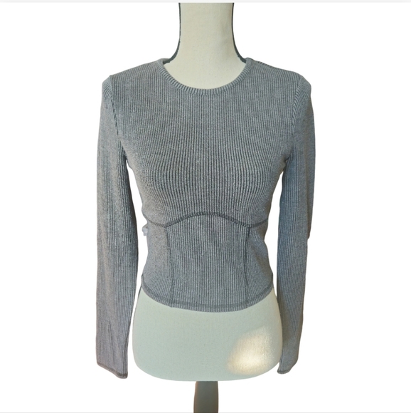 wild fable Tops - Wild Fable Gray Ribbed Long Sleeve Top